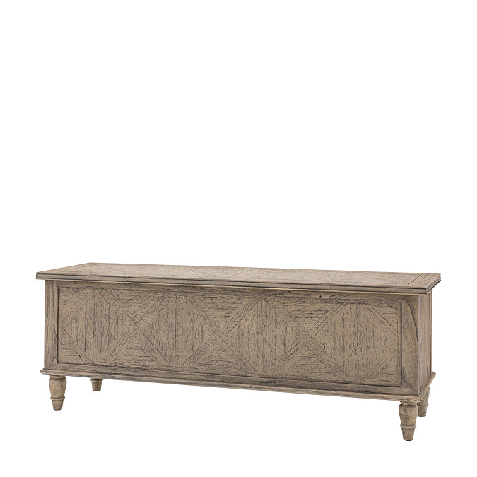 image cut out on white background of ashy wooden bench/chest