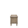 side on image cut out on white background of ashy wooden chest/bench
