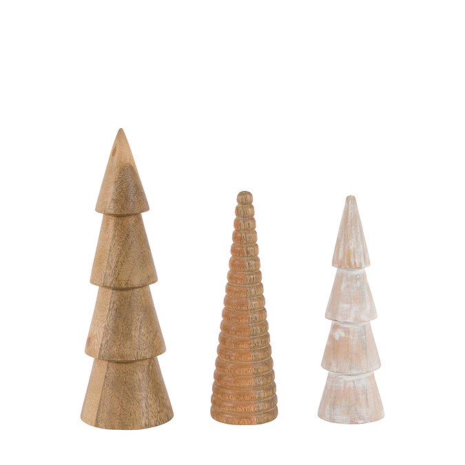 Wooden tree ornaments