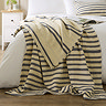 Woven Stripe Cotton Bedspread - Dusk Blue main image