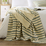 Woven Stripe Cotton Bedspread - Eucalyptus main image