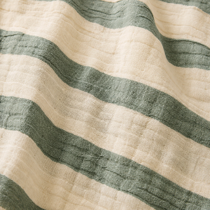 woven stripe euc fabric close up