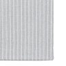 close up image cut out on white background of grey stripe table runner corner