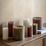 Zephyr Large Pillar Candle Pair white