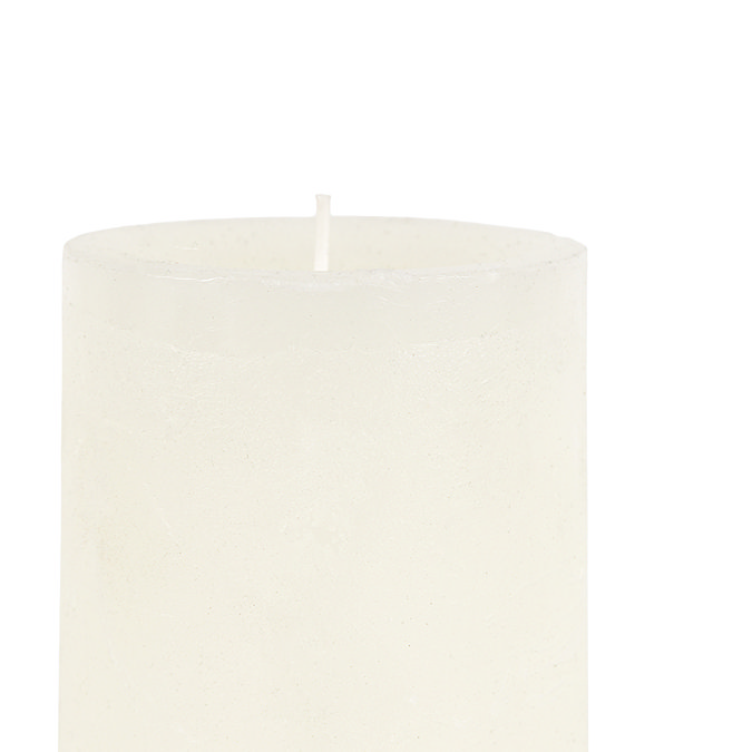 Zephyr Large Pillar Candle Pair white