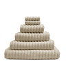 Zero twist ribbed towel bundle natural