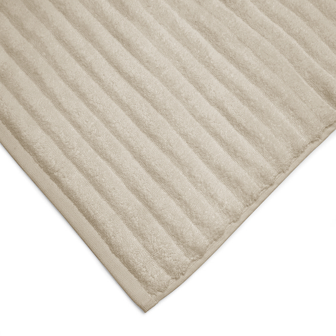 Zero twist ribbed towel bundle natural