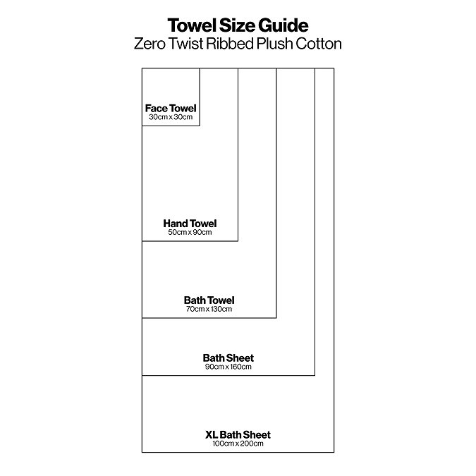 Zero Twist Ribbed cotton towel guide
