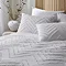 Zig Zag  Tufted Duvet Cover Set - White carousel image