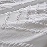 Zig Zag  Tufted Duvet Cover Set - White carousel image