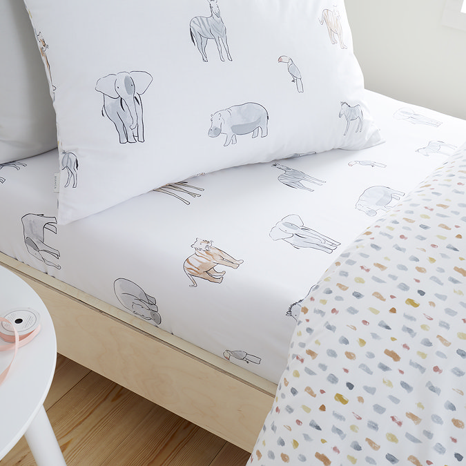 Zoo Animals Fitted Sheet