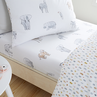 Zoo Animals Fitted Sheet