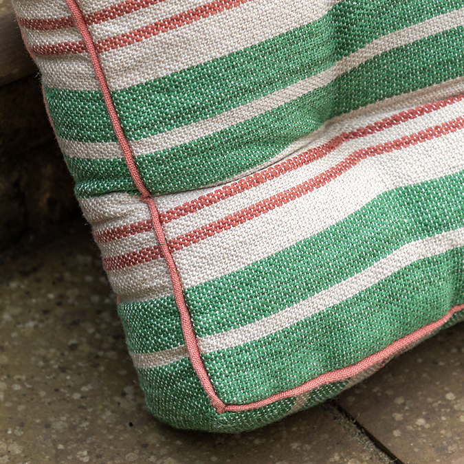Zuma stripe woven floor cushion