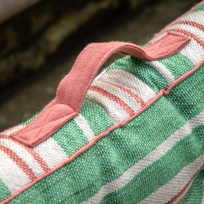 Zuma stripe woven floor cushion