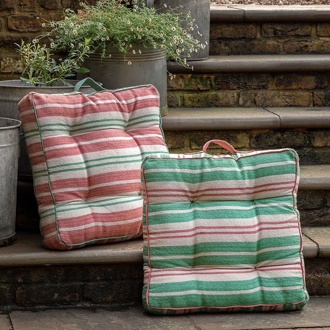 Zuma stripe woven floor cushion